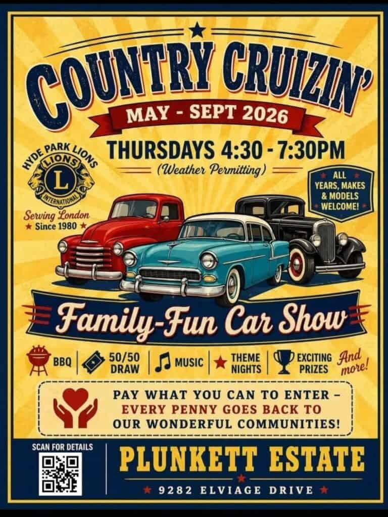 Rhode Park Lions Country Cruizin Family-Fun Car Show car show in London, ON