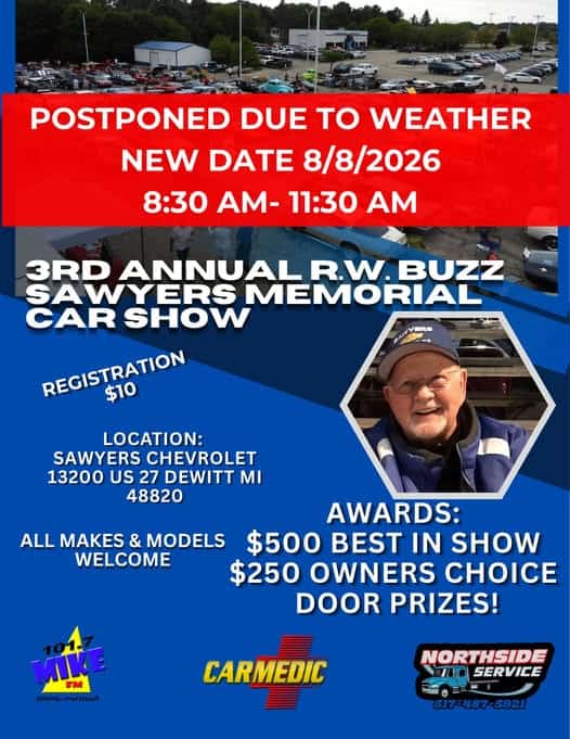 Sawyers Chevrolet 3rd Annual R.W. Buzz Sawyers Memorial Car Show