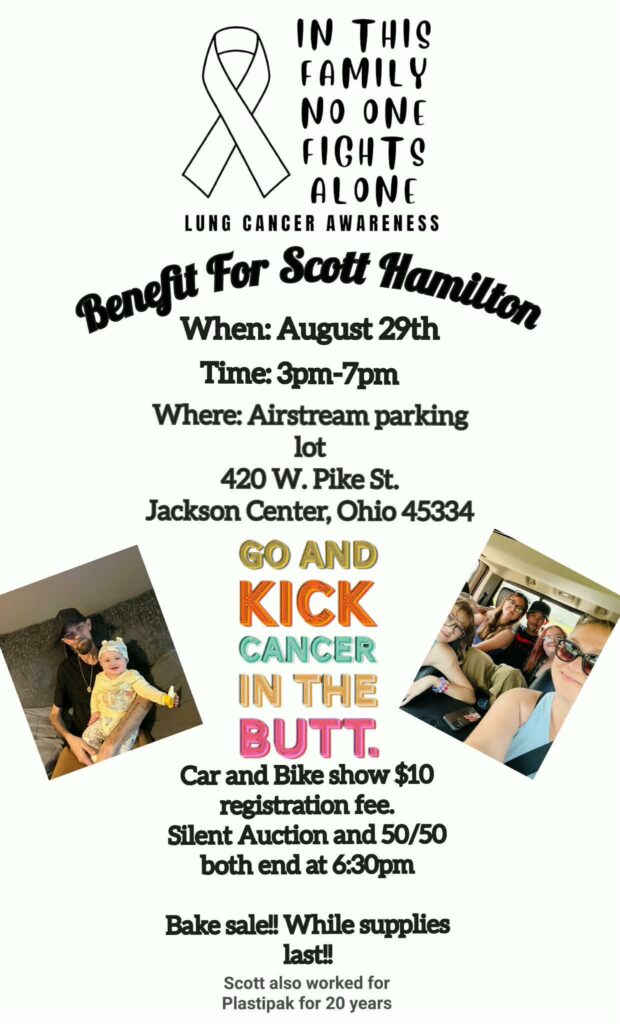 Benefit for Scott Hamilton event at Airstream parking lot in Jackson Center, OH on August 29, 2026