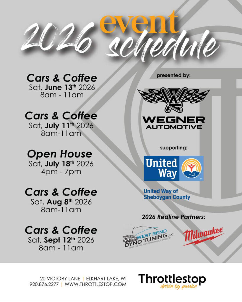 Throttlestop Cars & Coffee event at Throttlestop in Elkhart Lake, WI on July 11, 2026