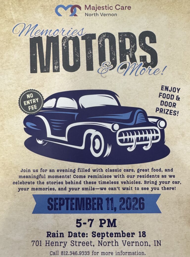Memories, Motors & More car show in North Vernon, IN