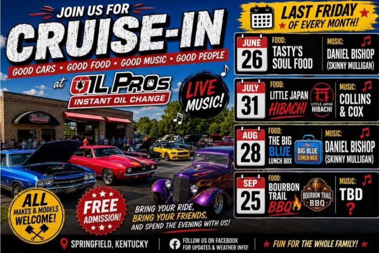 Gil Pros Instant Oil Change Cruise-In car show in Springfield, KY
