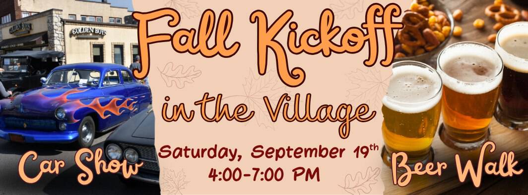 Alden's Golden Boys Fall Kickoff Car Show & Beer Walk event at West Main Street in Webster, NY on September 19, 2026