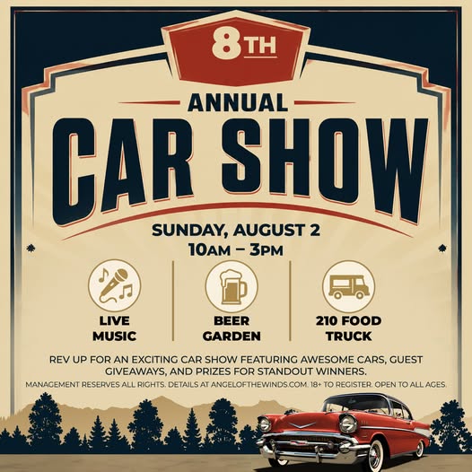 Angel of the Winds 8th Annual Car Show event at Angel of the Winds Casino Resort in Arlington, WA on August 2, 2026