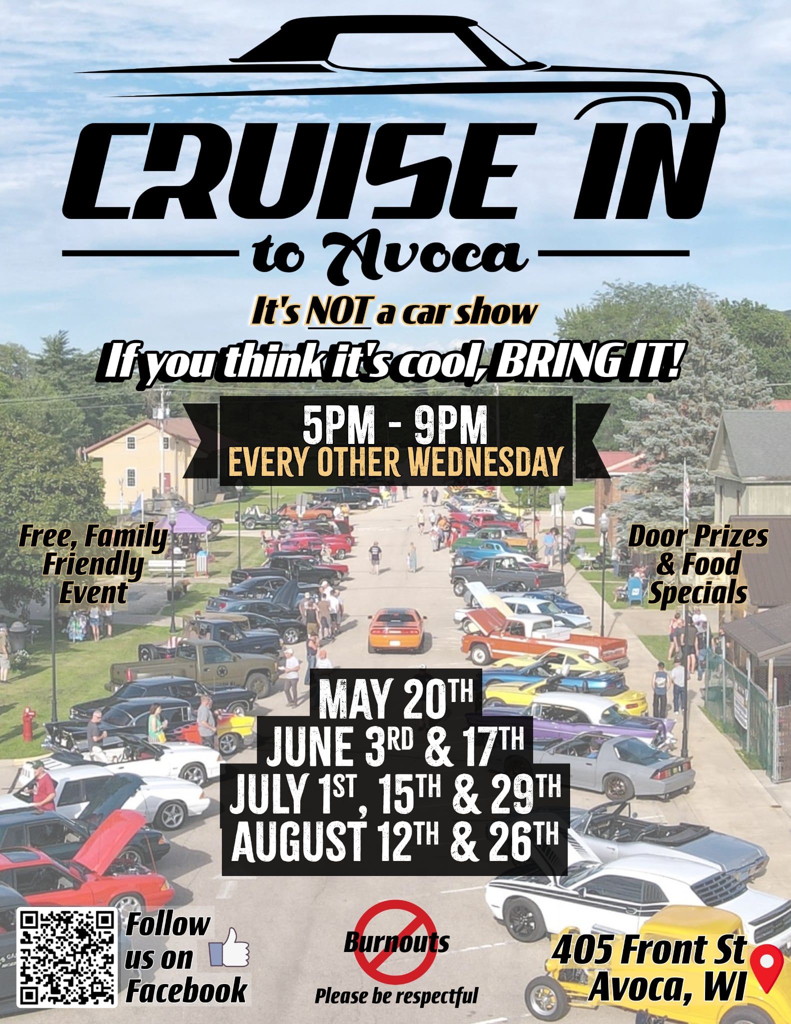 Avoca Cruise in event at 405 Front St in Avoca, WI on July 15, 2026