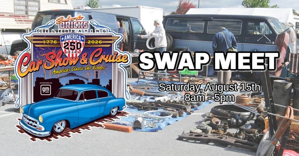 Back to the Bricks Swap Meet event at 100 E Court St in Flint, MI on August 15, 2026