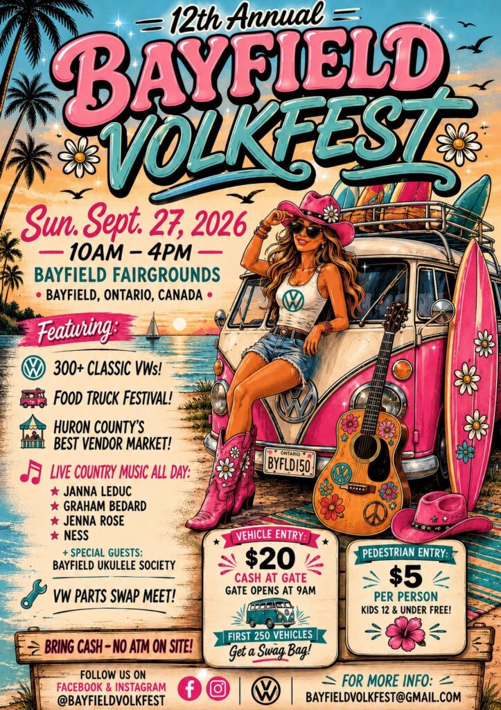 Bayfield Volkfest event at Bayfield Fairgrounds in Bayfield, ON on September 27, 2026
