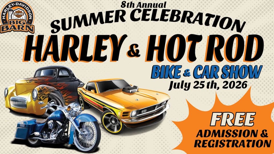Big Barn Harley-Davidson 8th Annual Bike & Car Show event at Big Barn Harley-Davidson in Des Moines, IA on July 25, 2026