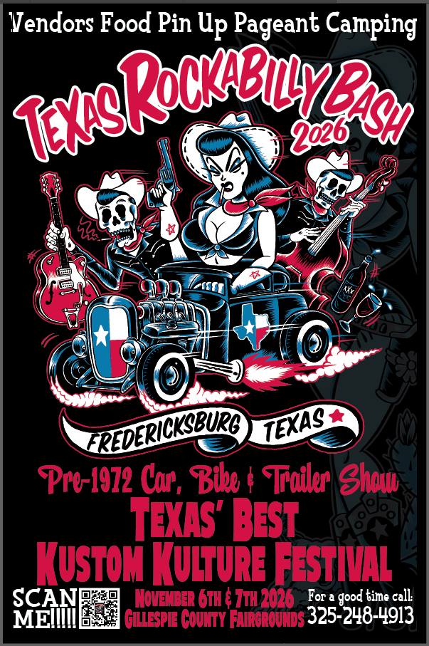 Billy Bash of Fredericksburg Texas Pre Car, Bike Trailer Show car show in Fredericksburg, TX