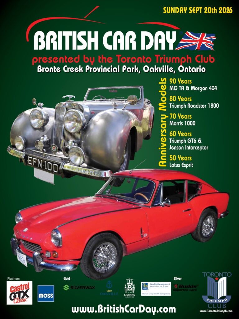 British Car Day car show in Oakville, ON