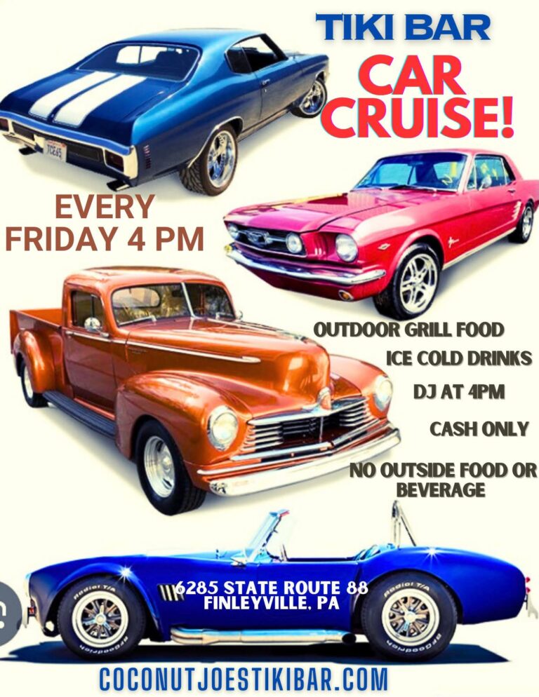 Tiki Bar Car Cruise car show in Finleyville, PA