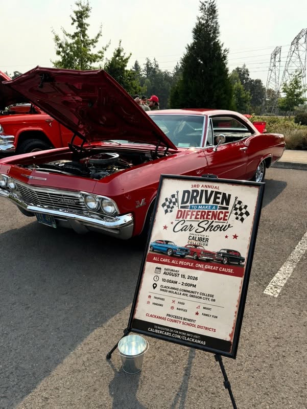 Caliber Collision's 3rd Annual Driven to Make a Difference Car Show event at Clackamas Community College in Oregon City, OR on August 15, 2026