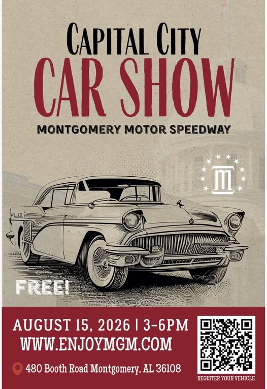 Capital City Car Show at Montgomery Motor Speedway event at Montgomery Motor Speedway in Montgomery, AL on August 15, 2026