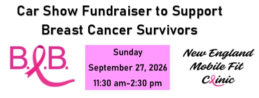 Car Show Fundraiser to Support Breast Cancer Survivors event at Harris Pond in Merrimack, NH on September 27, 2026