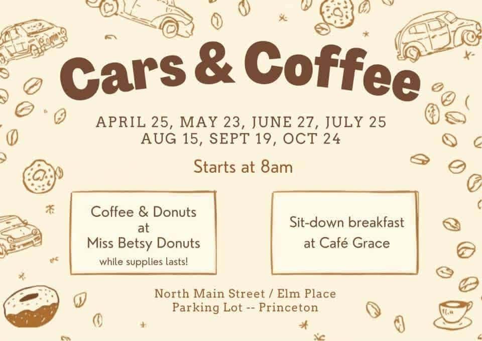 Cars & Coffee - Princeton IL event at North Main Street / Elm Place Parking Lot in Princeton, IL on July 25, 2026