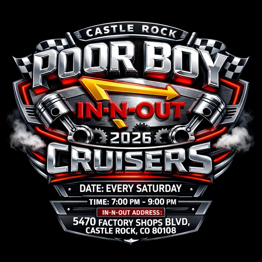 Castle Rock Cruisers event at In-N-Out Burger in Castle Rock, CO on July 26, 2026