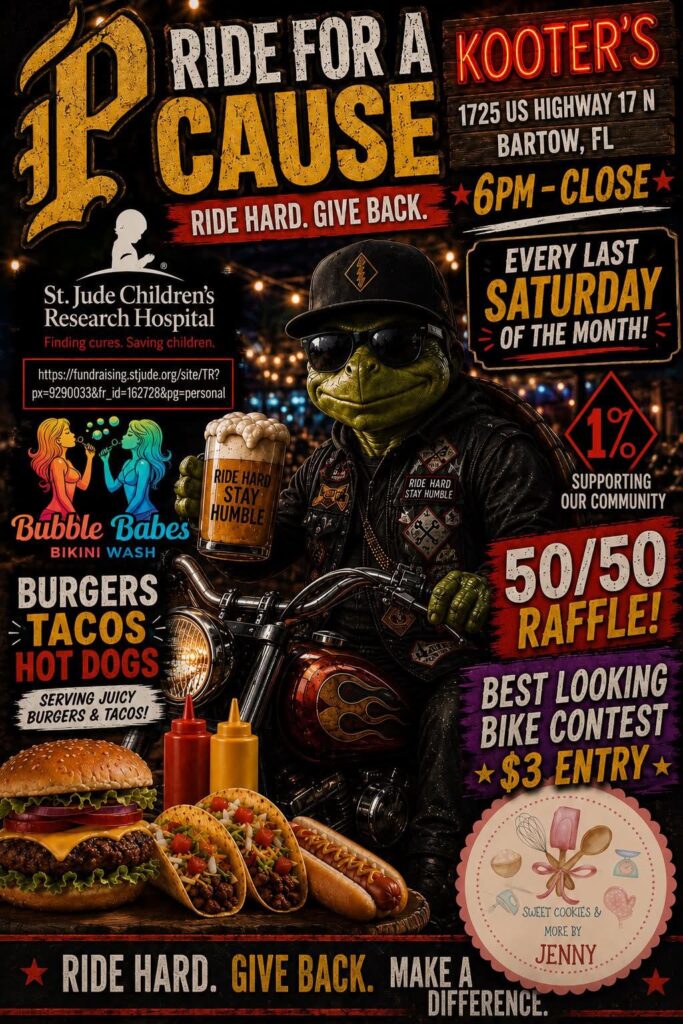 Ride for a Cause event at Kooter's in Bartow, FL on July 25, 2026