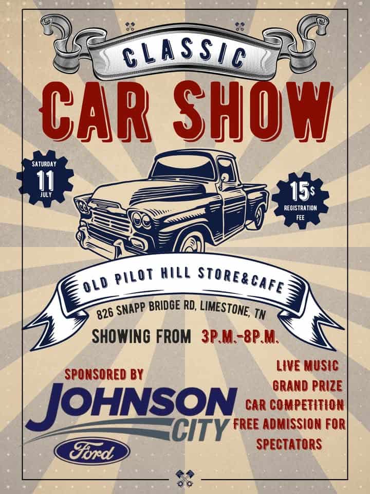 Classic Car Show - Fold Pilot Hill Store & Caf� event at Fold Pilot Hill Store & Cafe in Limestone, TN on July 11, 2026