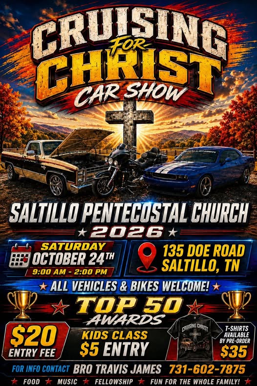 Saltillo Pentecostal Church Cruising for Christ Car Show car show in Saltillo, TN