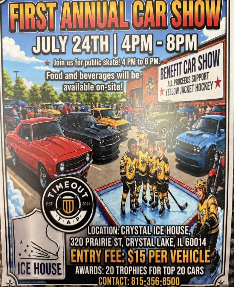 Crystal Ice House: Twilight Car Show event at Crystal Ice House in Crystal Lake, IL on July 24, 2026