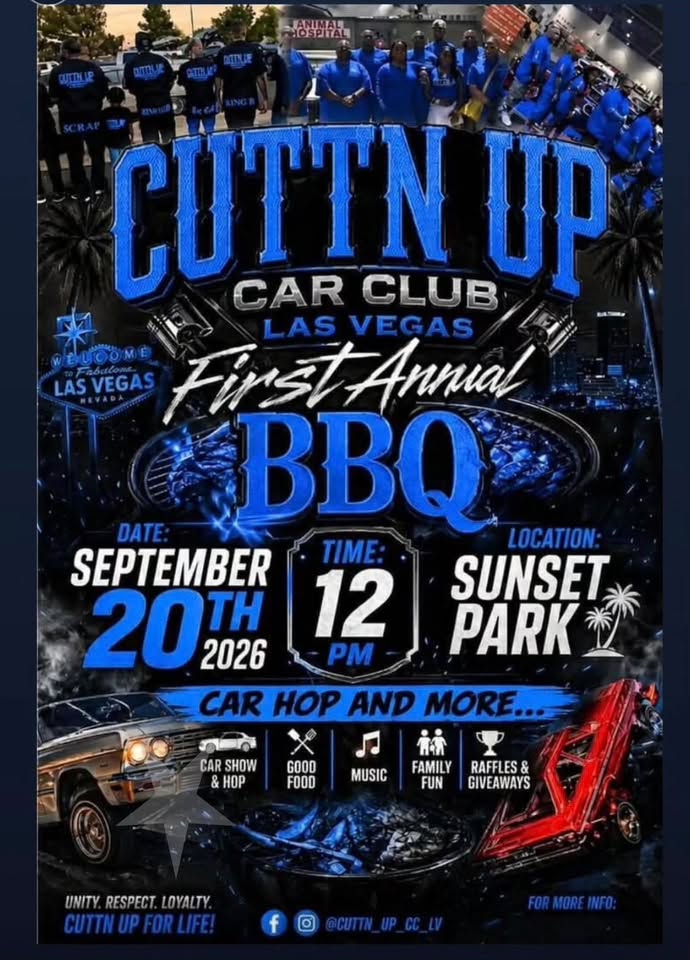 Cuttin up Car Club First Annual BBQ event at Sunset Park in Las Vegas, NV on September 20, 2026