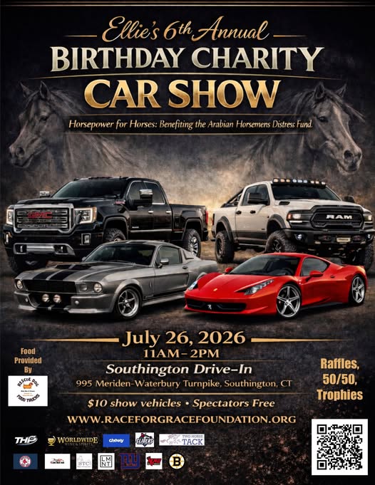 Ellie's 6th Annual Birthday Charity Car Show event at Southington Drive-In in Southington, CT on July 26, 2026