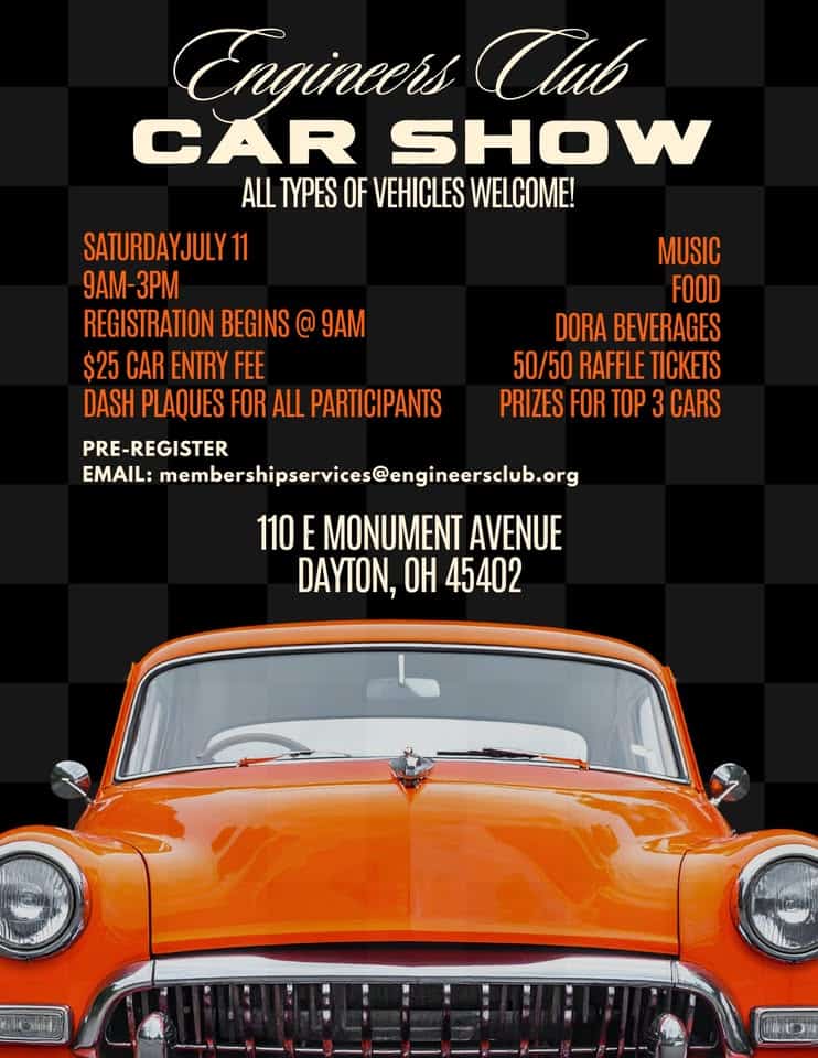Engineers Club Car Show event at Engineers Club in Dayton, OH on July 11, 2026