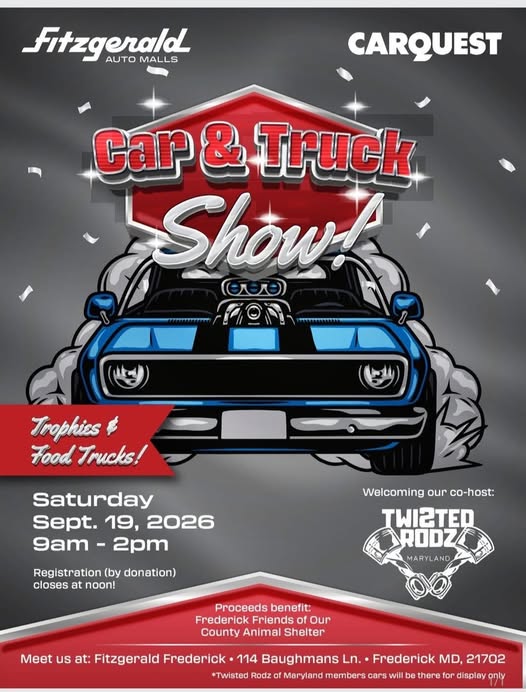 Fitzgerald Auto Malls Car & Truck Show event at Fitzgerald Frederick in Frederick, MD on September 19, 2026