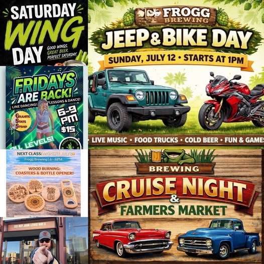 Frogg Brewing Cruise Night & Farmers Market event at Frogg Brewing in Swanzey, NH on July 10, 2026