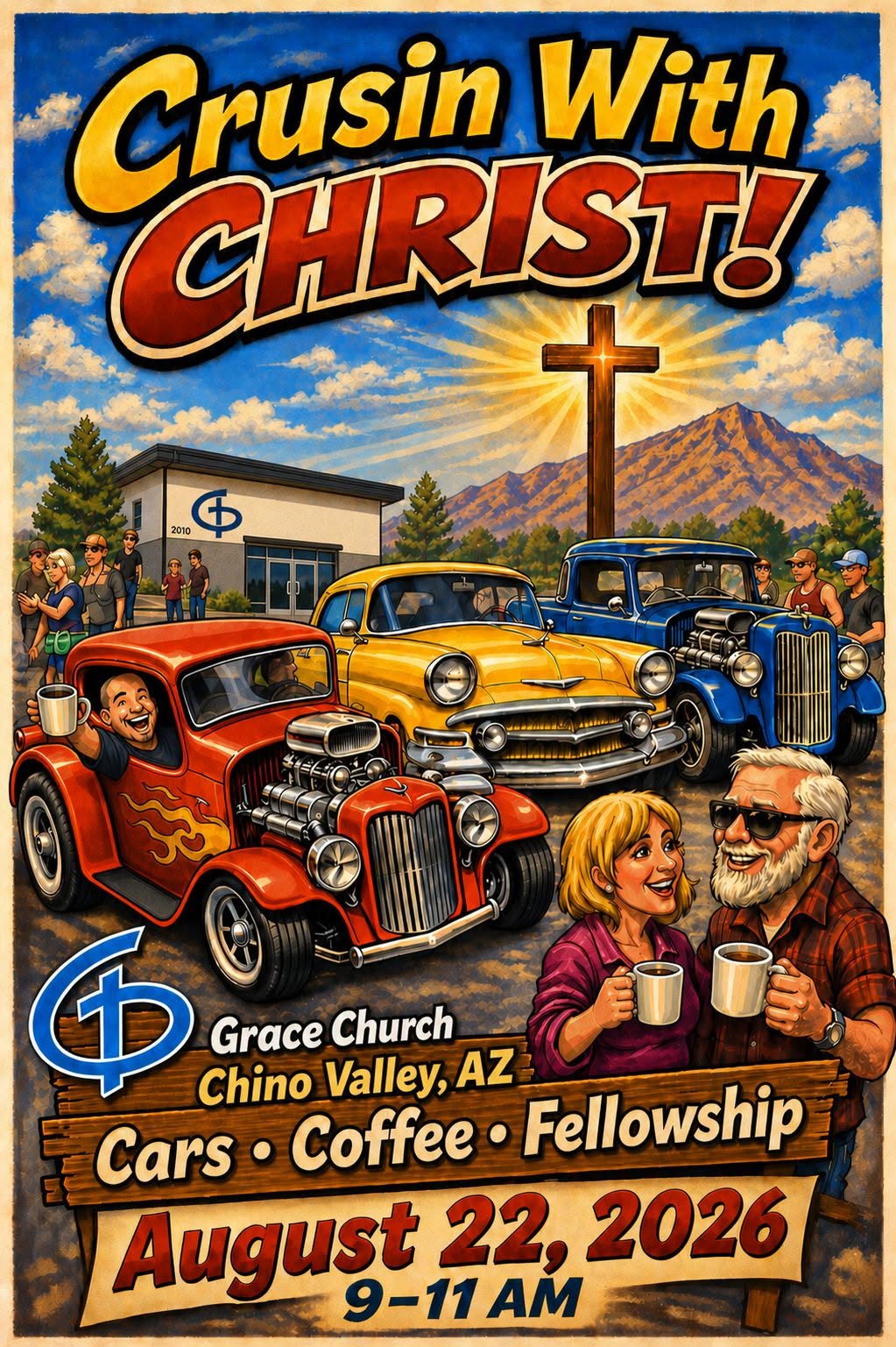 Grace Church Crusin With Christ event at Grace Church in Chino Valley, AZ on August 22, 2026