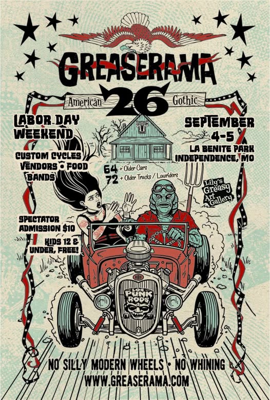 Greaserama Labor Day Weekend event at La Benite Park in Independence, MO on September 4, 2026