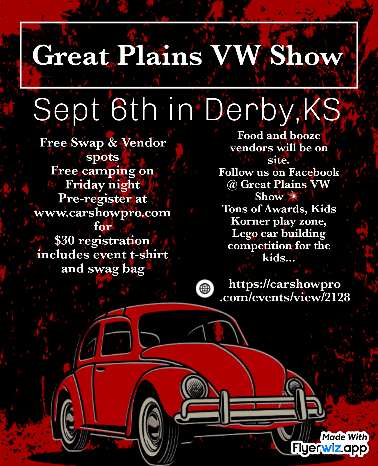 Great Plains VW Show event at ICS Collision Center in Derby, KS on September 6, 2026
