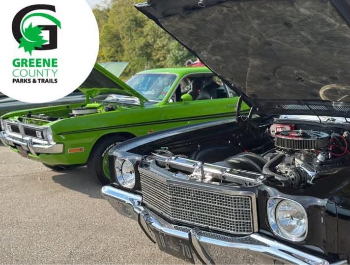 Greene County Parks & Trails Backyard Cruise-In event at Caesar Ford Park in Xenia, OH on July 25, 2026