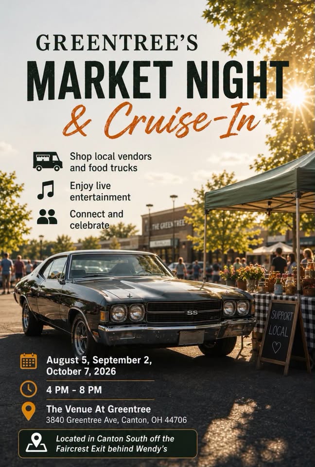 Greentree's Market Night & Cruise in event at The Venue at Greentree in Canton, OH on August 5, 2026