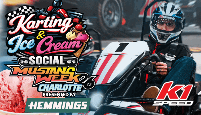 Karting & Ice Cream Social Mustang Week Charlotte presented by Hemmings event at K1 Speed Concord in Charlotte, NC on August 25, 2026