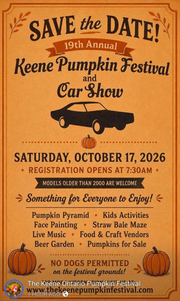 Keene Pumpkin Festival Car Show car show in Keene, ON