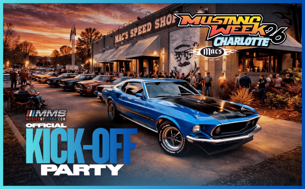 Mustang Week Charlotte Official Kick-Off Party at Mac's Speed Shop event at Mac's Speed Shop in Charlotte, NC on August 24, 2026