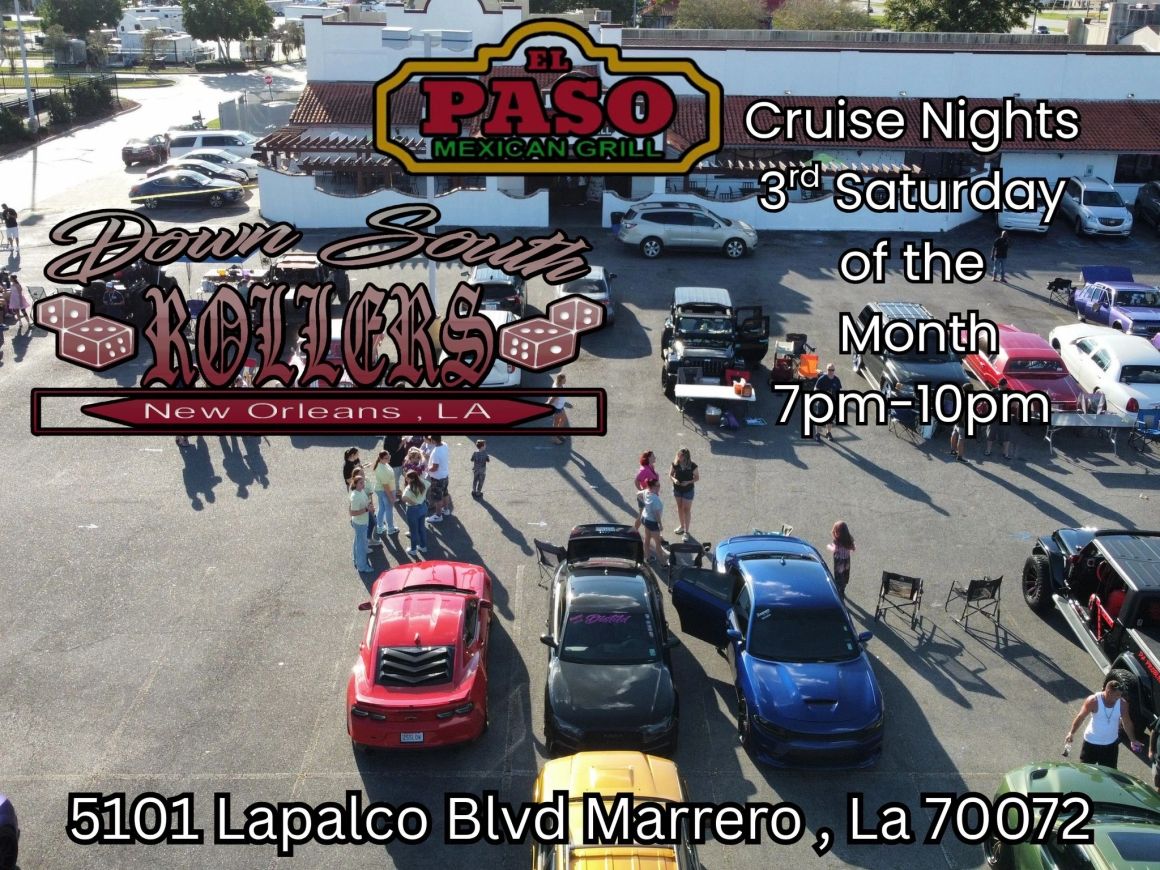 Kolter's Down South Cruise Nights event at Kolter's Down South in Marrero, LA on July 18, 2026