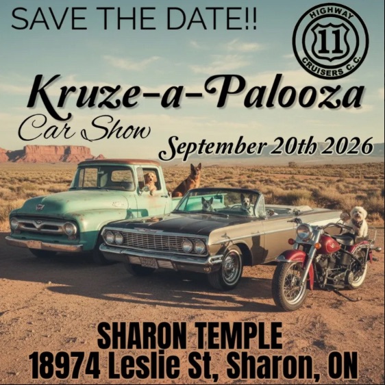 Kruze-a-Palooza event at Sharon Temple in Sharon, ON on September 20, 2026