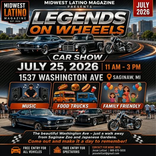 Legends on Wheels Car Show event at 1537 Washington Ave in Saginaw, MI on July 25, 2026