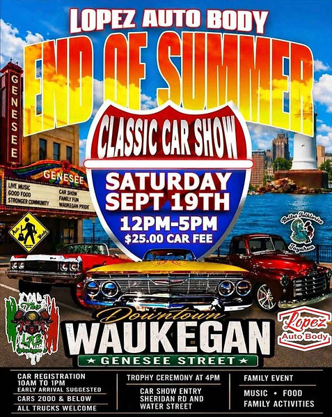 Lopez Auto Body Genesee Saturday Classic Car Show event at Downtown Waukegan in Waukegan, IL on September 19, 2026