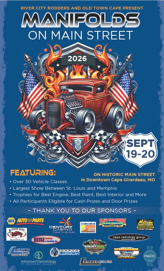 Manifolds on Main Street event at Historic Main Street in Cape Girardeau, MO on September 19, 2026