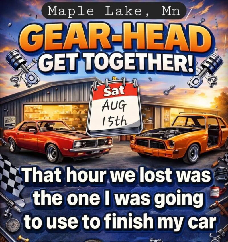 Maple Lake Gear-Head Get Together event at Downtown Maple Lake in Maple Lake, MN on August 15, 2026