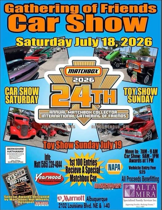 Matchbox International Gathering of Friends 24th Annual Car Show event at Marriott Albuquerque in Albuquerque, NM on July 18, 2026
