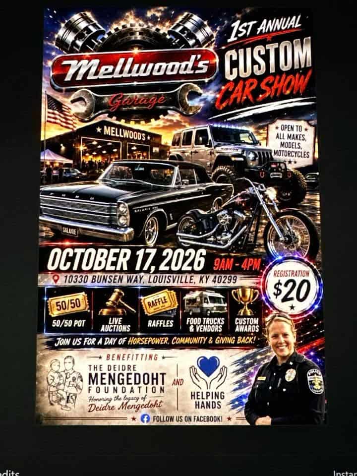 Mellwood's Garage Custom Car Show event at Mellwood's Garage in Louisville, KY on October 17, 2026