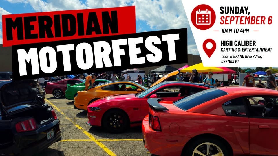 Meridian Motorfest 2026 event at High Caliber Karting & Entertainment in Okemos, MI on September 6, 2026