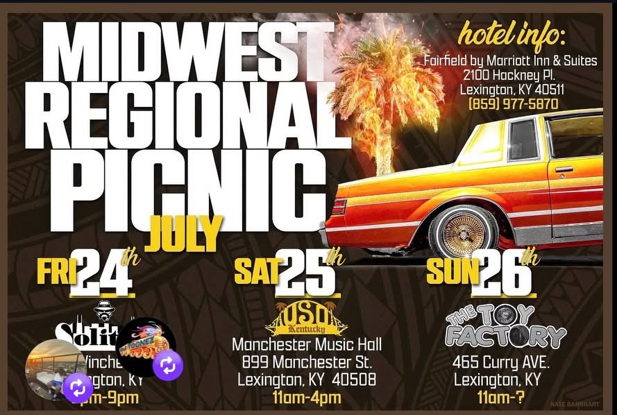 Midwest Regional Picnic event at Manchester Music Hall in Lexington, KY on July 24, 2026