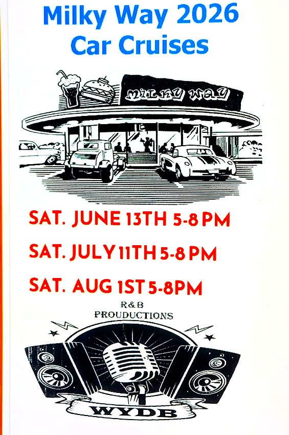 Milky Way 2026 Car Cruises event at Milky Way in East Freedom, PA on August 1, 2026