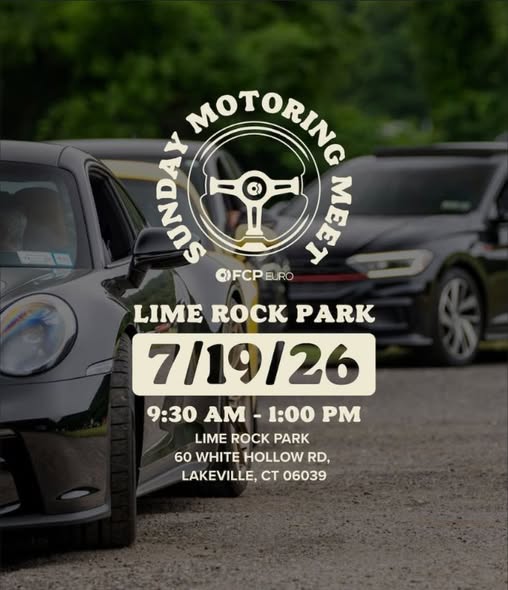 Motorinc Sunday Meet event at Lime Rock Park in Lakeville, CT on July 19, 2026