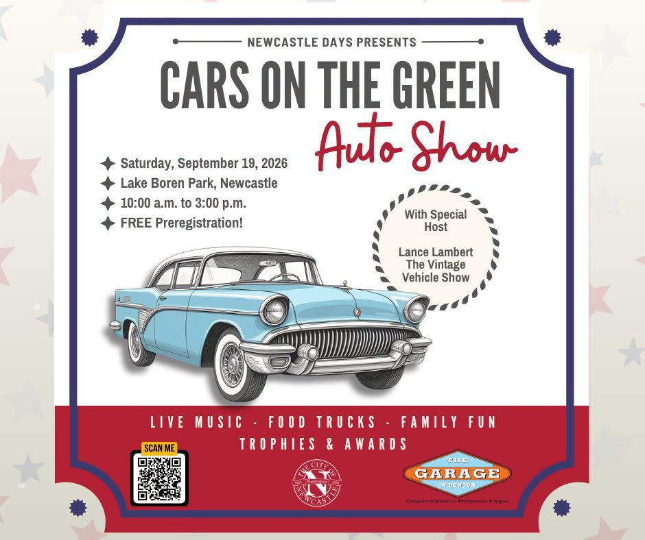 Newcastle Days Cars on the Green Auto Show event at Lake Boren Park in Newcastle, WA on September 19, 2026